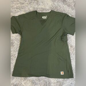 Carhartt women’s scrub top size medium olive green.